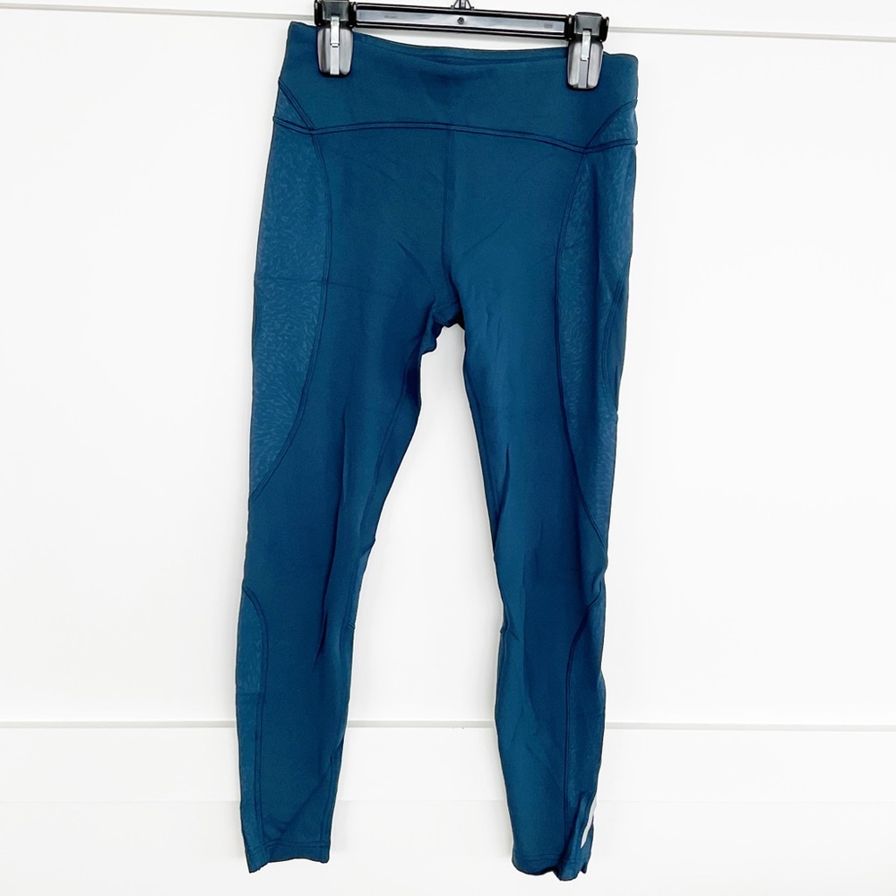 Lululemon Blue Fleece Lined Active Leggings